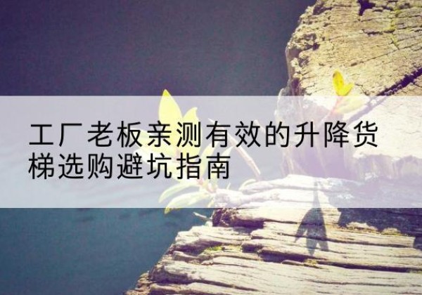 息县升降货梯怎么选-工厂老板亲测有效的升降货梯选购避坑指南